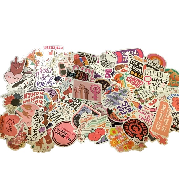 Random pick of 10 feminist vinyl stickers - Picture 2 of 2